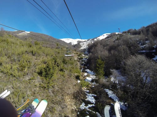 This is Patagonia and bone dry at the bottom is common.