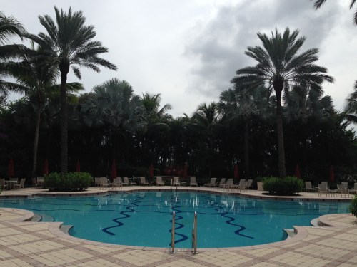 Arlana and I enjoyed relaxation by the pool 