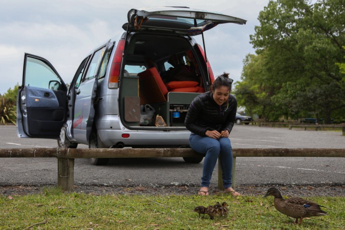 Big time duck feeding went down this morning.  Donna couldn't resist the cuteness.
