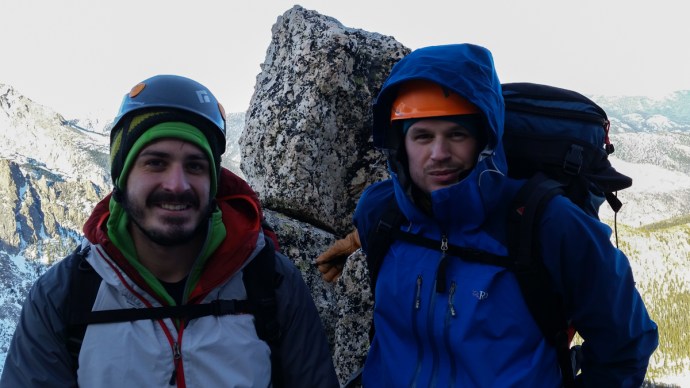 Dominic and John just before we finished our ascent.