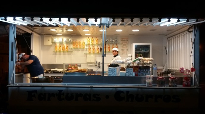 Outside my hostel this truck would serve delicious churros.  #lucky