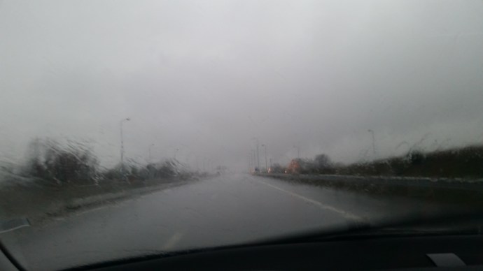 The drive back was in bad weather, with pouring rain once I was in Portugal