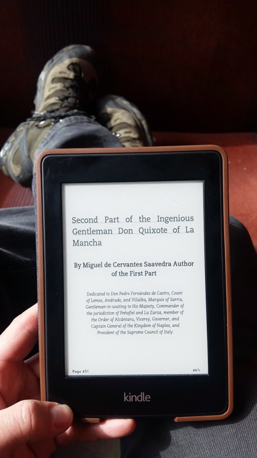 Whoa, on the train to Zurich I finally made it to Part 2 of Don Quixote!  