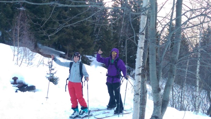 Donna and me. Skinning!