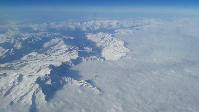 On the flight back to Paris we flew right over Chamonix; it was cool to see where I'd been for the previous month from 38,000 feet