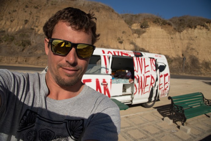 Selfie up on the cliff after the session