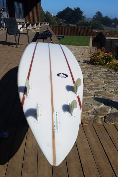 Ben Wilkinson's asymmetrical gun. I saw him crack some serious off the lip turns on this thing in 20 foot surf.