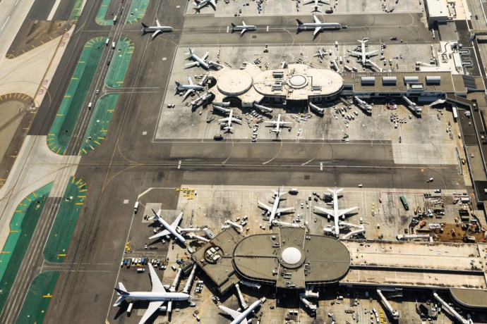 Cruising home directly over LAX